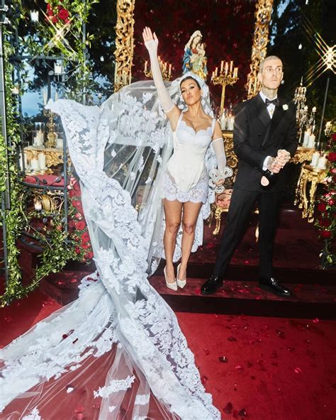 kourtney kardashian wedding dress dolce gabbana|Kourtney Kardashian wedding gown.